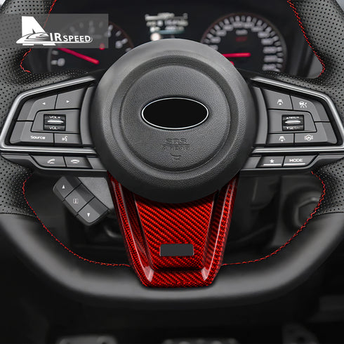 Carbon Fiber Steering Wheel Trim For Subaru WRX (2022-2023)