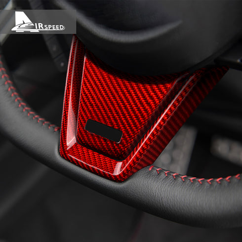 Carbon Fiber Steering Wheel Trim For Subaru WRX (2022-2023)