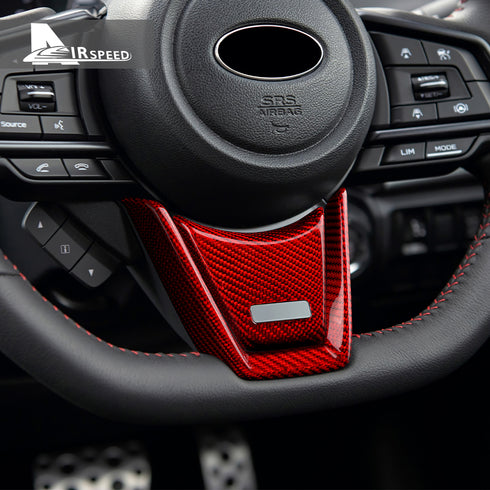 Carbon Fiber Steering Wheel Trim For Subaru WRX (2022-2023)