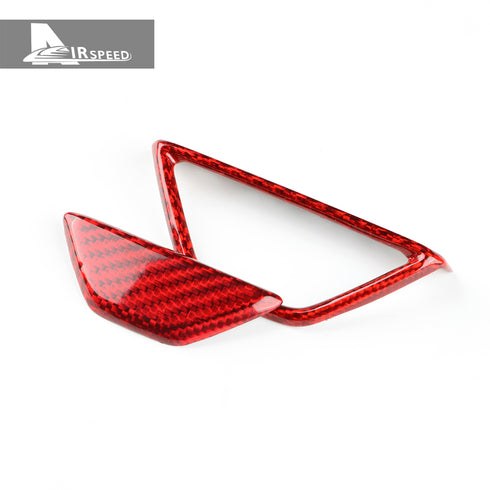 Carbon Fiber Armrest Box Switch Trim For Corvette C8 2020-2024