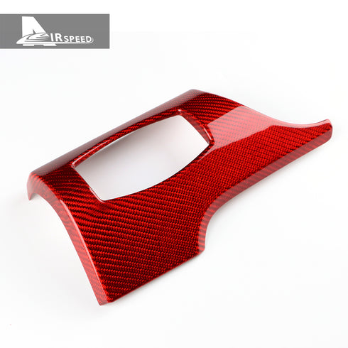 Carbon Fiber Headlight Switch Frame Cover Trim For Ford Mustang (2015-2023)