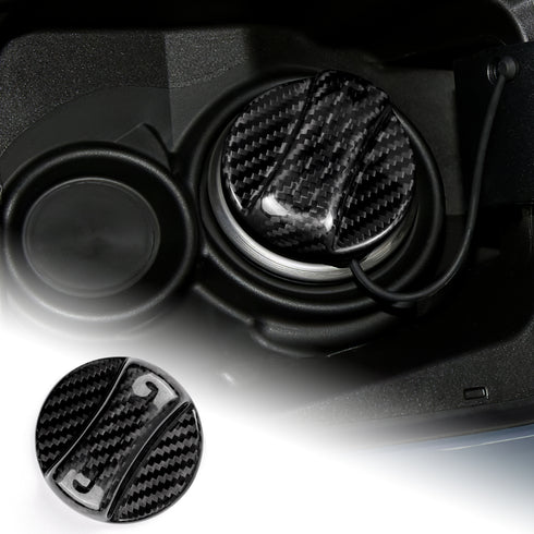 Dry Carbon Fiber Fuel Tank Switch Cover Trim For BMW