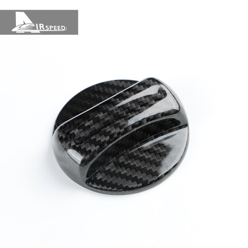 Carbon Fiber Fuel Tank Port Switch Cover Trim For BMW