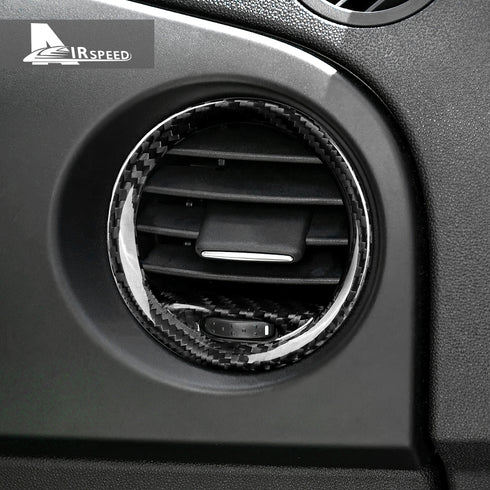 Carbon Fiber Air Conditioning Vent Trims For Fiat 500 /Abarth 595/595C/Abarth 695