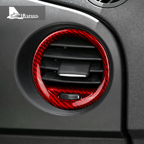 Carbon Fiber Air Conditioning Vent Trims For Fiat 500 /Abarth 595/595C/Abarth 695