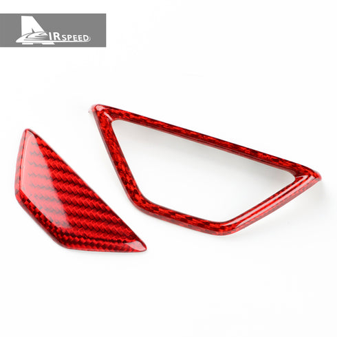 Carbon Fiber Armrest Box Switch Trim For Corvette C8 2020-2024