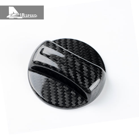 Carbon Fiber Fuel Tank Port Switch Cover Trim For BMW