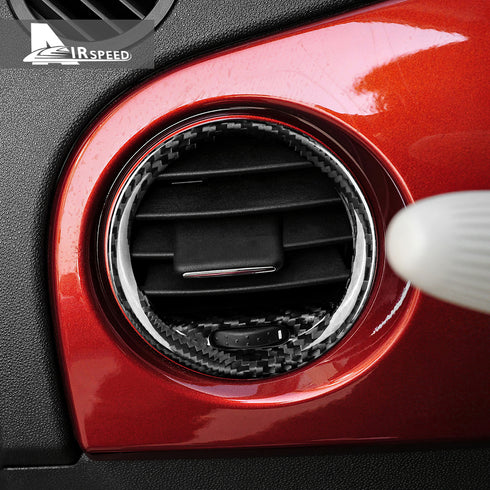 Carbon Fiber Air Conditioning Vent Trims For Fiat 500 /Abarth 595/595C/Abarth 695