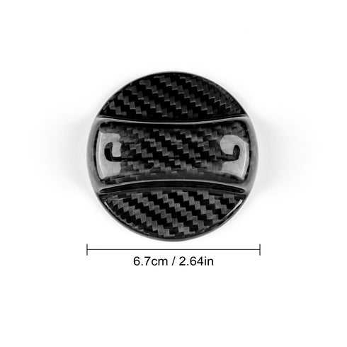 Dry Carbon Fiber Fuel Tank Switch Cover Trim For BMW
