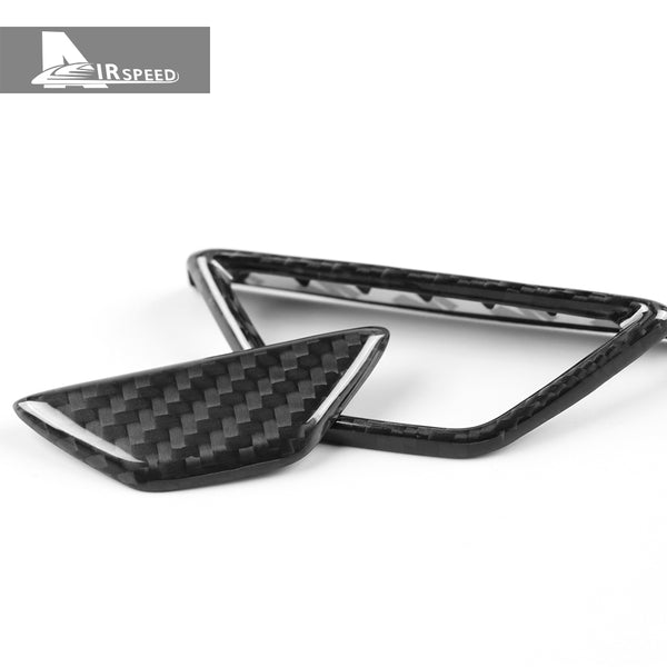 Carbon Fiber Armrest Box Switch Trim For Corvette C8 2020-2024