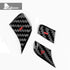 3PCS Carbon Fiber Steering Wheel Voice Button Trim For Corvette C8 2020-2022