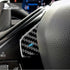 3PCS Carbon Fiber Steering Wheel Voice Button Trim For Corvette C8 2020-2022
