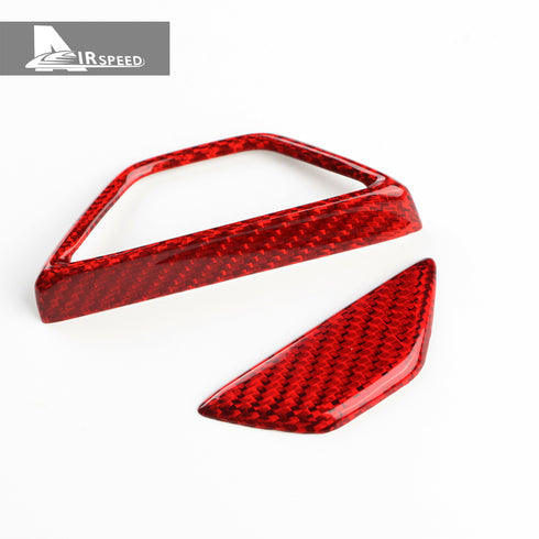 Carbon Fiber Armrest Box Switch Trim For Corvette C8 2020-2024