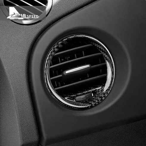 Carbon Fiber Air Conditioning Vent Trims For Fiat 500 /Abarth 595/595C/Abarth 695