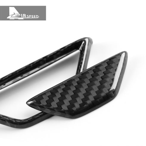 Carbon Fiber Armrest Box Switch Trim For Corvette C8 2020-2024