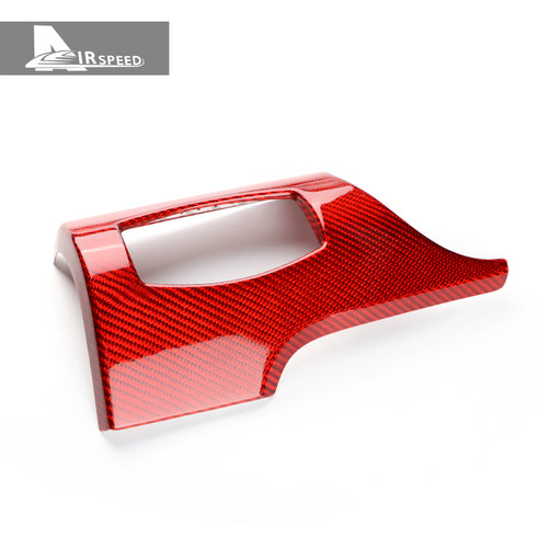 Carbon Fiber Headlight Switch Frame Cover Trim For Ford Mustang (2015-2023)