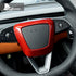 Carbon Fiber Steering Wheel Trim For Model3 2024