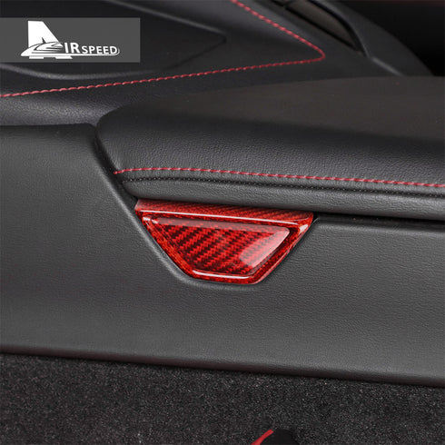 Carbon Fiber Armrest Box Switch Trim For Corvette C8 2020-2024