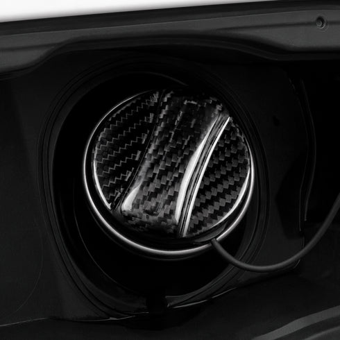 Dry Carbon Fiber Fuel Tank Switch Cover Trim For BMW