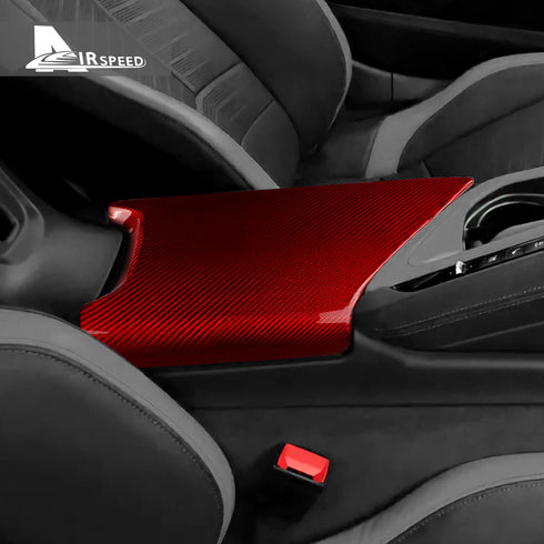 Carbon Fiber Armrest Cover Trim For Corvette C8 2020-2024