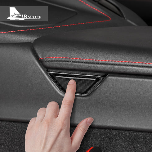 Carbon Fiber Armrest Box Switch Trim For Corvette C8 2020-2024