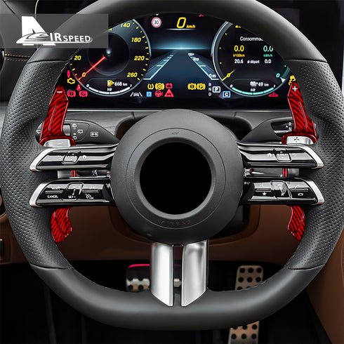 Carbon Fiber Steering Wheel Paddle Trim For BENZ