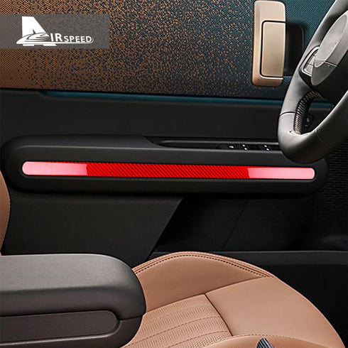 Door trim-red carbon fiber