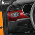 Carbon Fiber Headlight Switch Frame Cover Trim For Ford Mustang (2015-2023)
