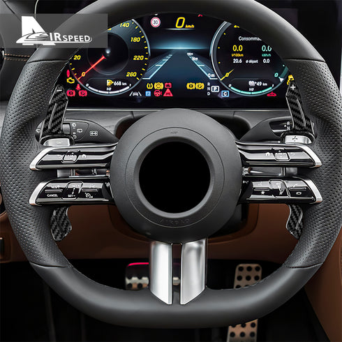 Carbon Fiber Steering Wheel Paddle Trim For MERCEDES BENZ