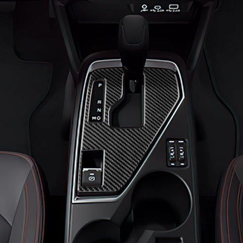 AIRSPEED for Subaru Crosstrek 2024 2025 Impreza 2024 2025 Gear Shift Panel Cover Center Console Soft Carbon Fiber Interior Trim, Black, Style B
