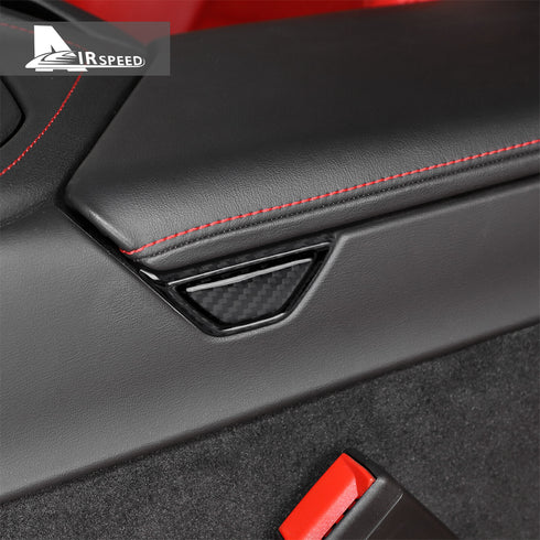 Carbon Fiber Armrest Box Switch Trim For Corvette C8 2020-2024