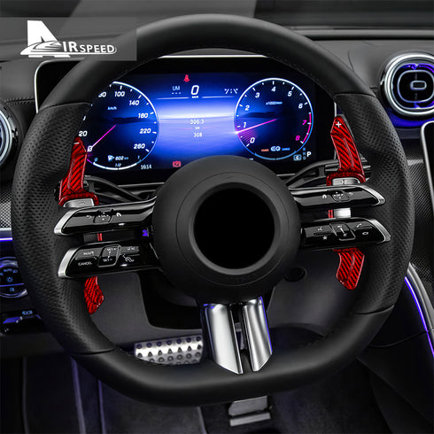 Carbon Fiber Steering Wheel Paddle Trim For BENZ