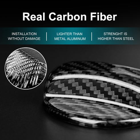 Dry Carbon Fiber Fuel Tank Switch Cover Trim For BMW