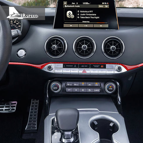 Carbon Fiber Center Trim Strip For Kia Stinger 2019-2023