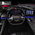 Carbon Fiber Dashboard Passenger Blue Trim Strip For Corvette C8 2020-2021
