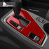 Carbon Fiber Shift Gear Panel Red Trim For Subaru Crosstrek Impreza 2024-2025