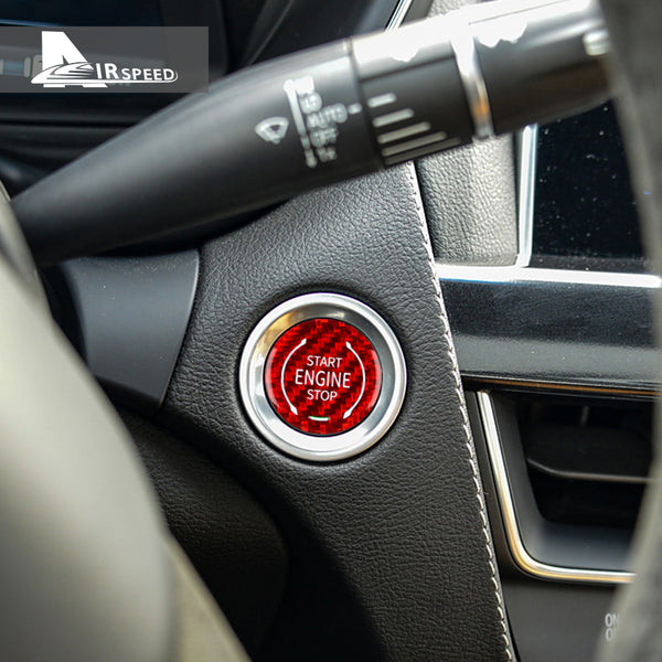 Carbon Fiber Starter Button Red Trim For Corvette C8 2020-2021