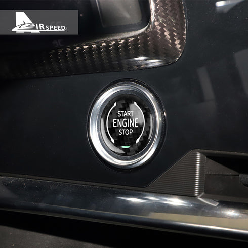 Carbon Fiber Starter Button Trim For Corvette C8 2020-2021