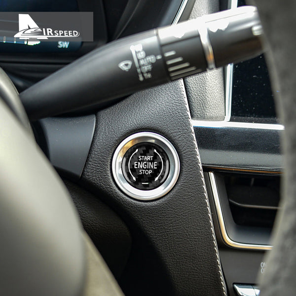 Carbon Fiber Starter Button Trim For Corvette C8 2020-2021