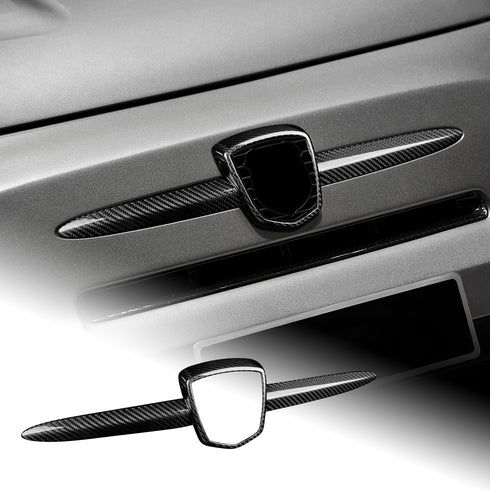 Carbon Fiber Front Logo Frame Trim Strip-1