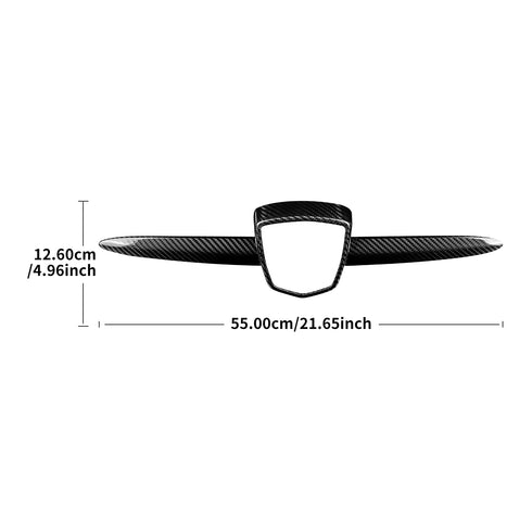 Carbon Fiber Front Logo Frame Trim Strip-2