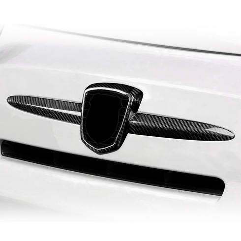 Carbon Fiber Front Logo Frame Trim Strip-5