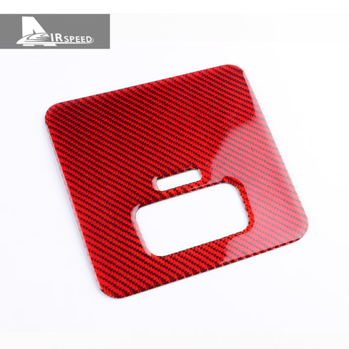 Driver's Seat Storage Box Sticker (Left Hand Drive) - Red Carbon Fiber