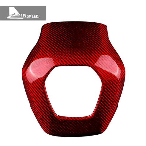 Steering wheel center airbag cover red