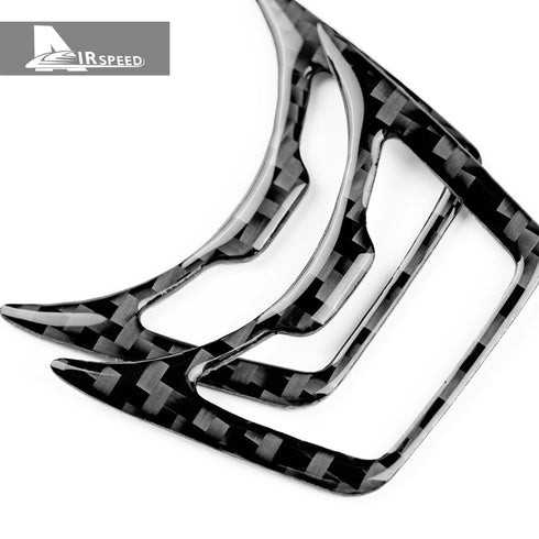 Carbon fiber decorative part for the outer frame of the headlight switch, suitable for Ford Focus