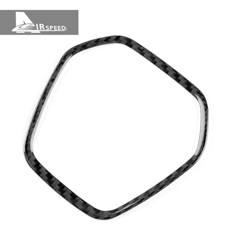 Steering wheel center frame-trim-dry carbon fiber-black
