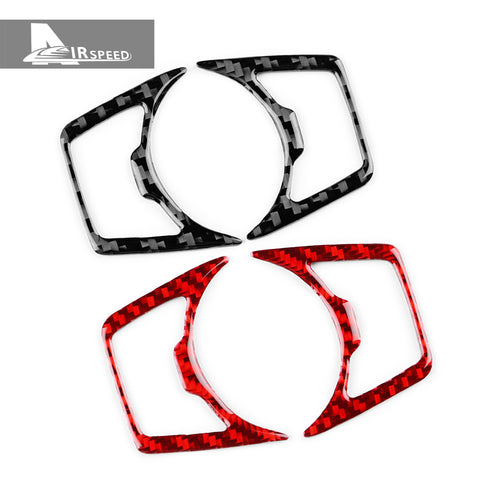 Carbon fiber decorative part for the outer frame of the headlight switch, suitable for Ford Focus