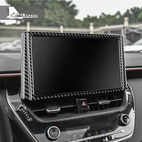 Central control screen frame-black carbon fiber 1