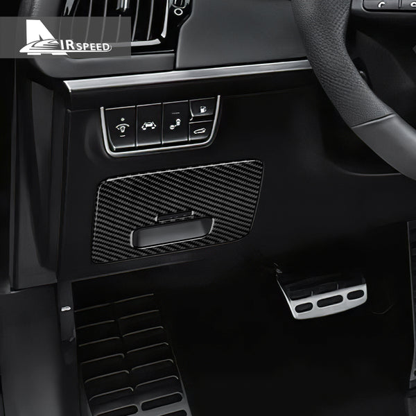 Carbon Fiber Driver's Seat Organizer Box Sticker For Kia Stinger 2019-2023