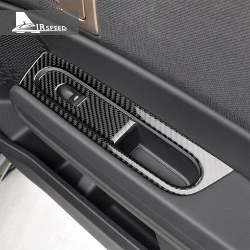 Carbon Fiber Window Lift Frame Trim For Mini U25 Black